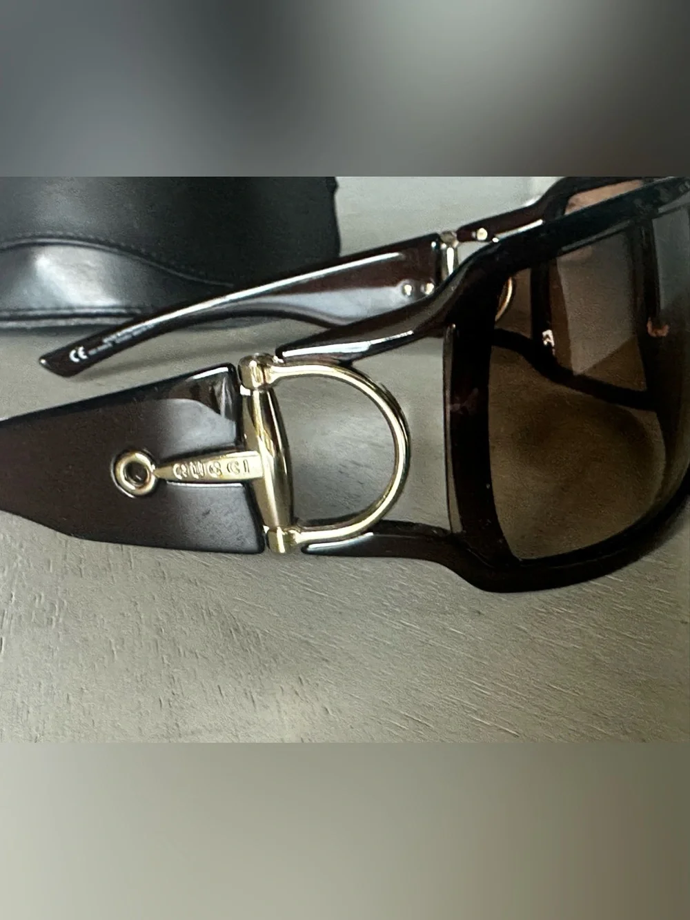 Gucci Horsebit Vintage Wraparound - Shield Sunglasses with original case